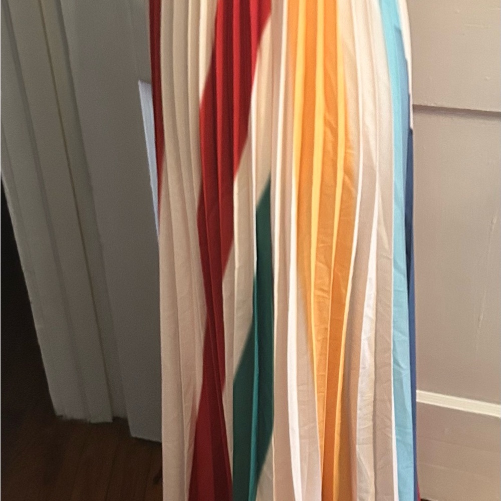 Womens Multicolor Strapless Maxi Dress by Flora size medium zips in back NWT - Picture 10 of 16